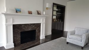 mantel and bar